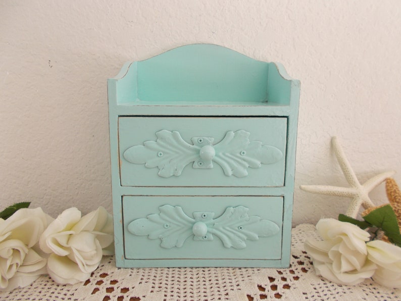 Mint Sea Green Desk Accessory Upcycled Vintage Rustic Shabby Etsy