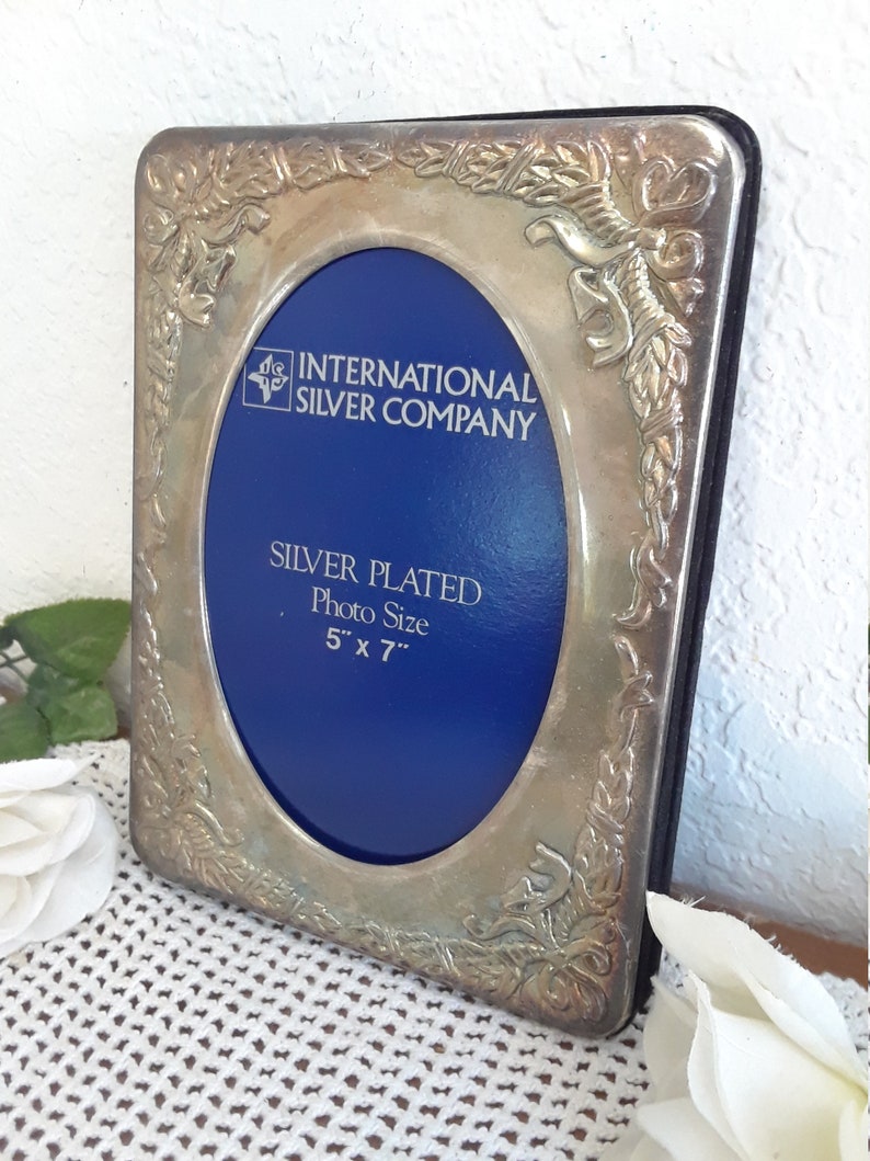 Vintage Silver Plate Picture Frame 5 X 7 Photo Decoration Mid - Etsy