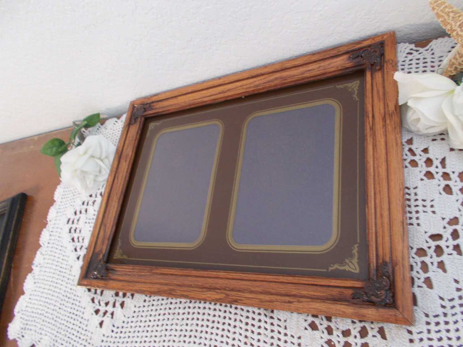 Vintage Carved Wood Picture Frame Ornate Rustic Country Etsy