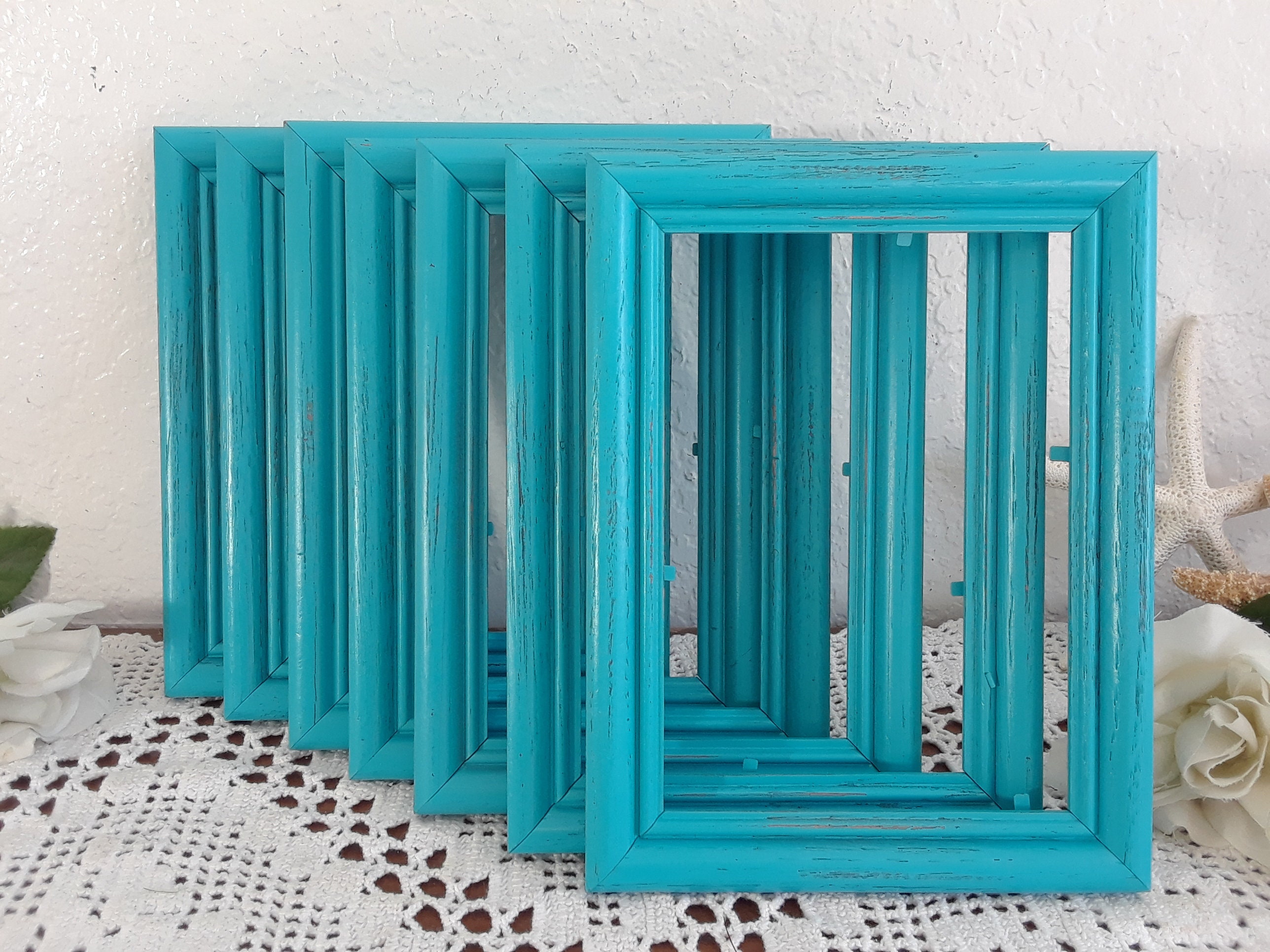 Teal picture frame deals