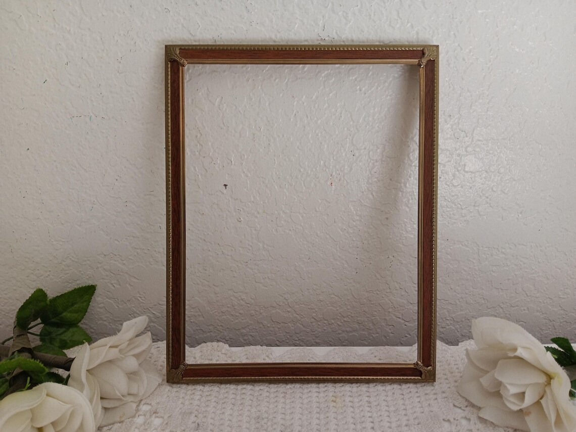 Vintage Ornate Gold and Brown Metal Picture Frame 8 X 10 Photo ...