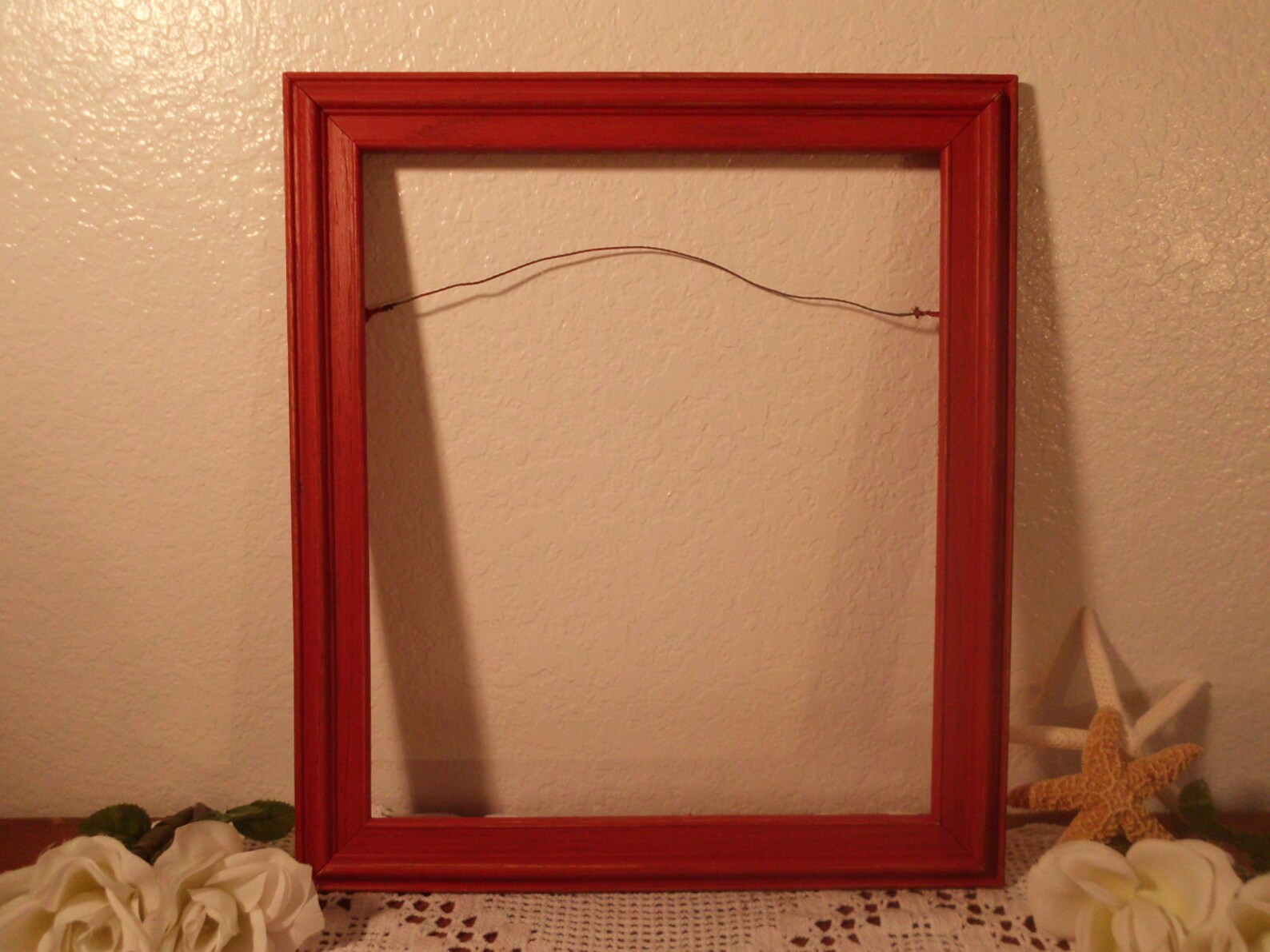 Rustic Red Frame Shabby Chic Wedding Distressed 12 X 14 Picture Photo ...