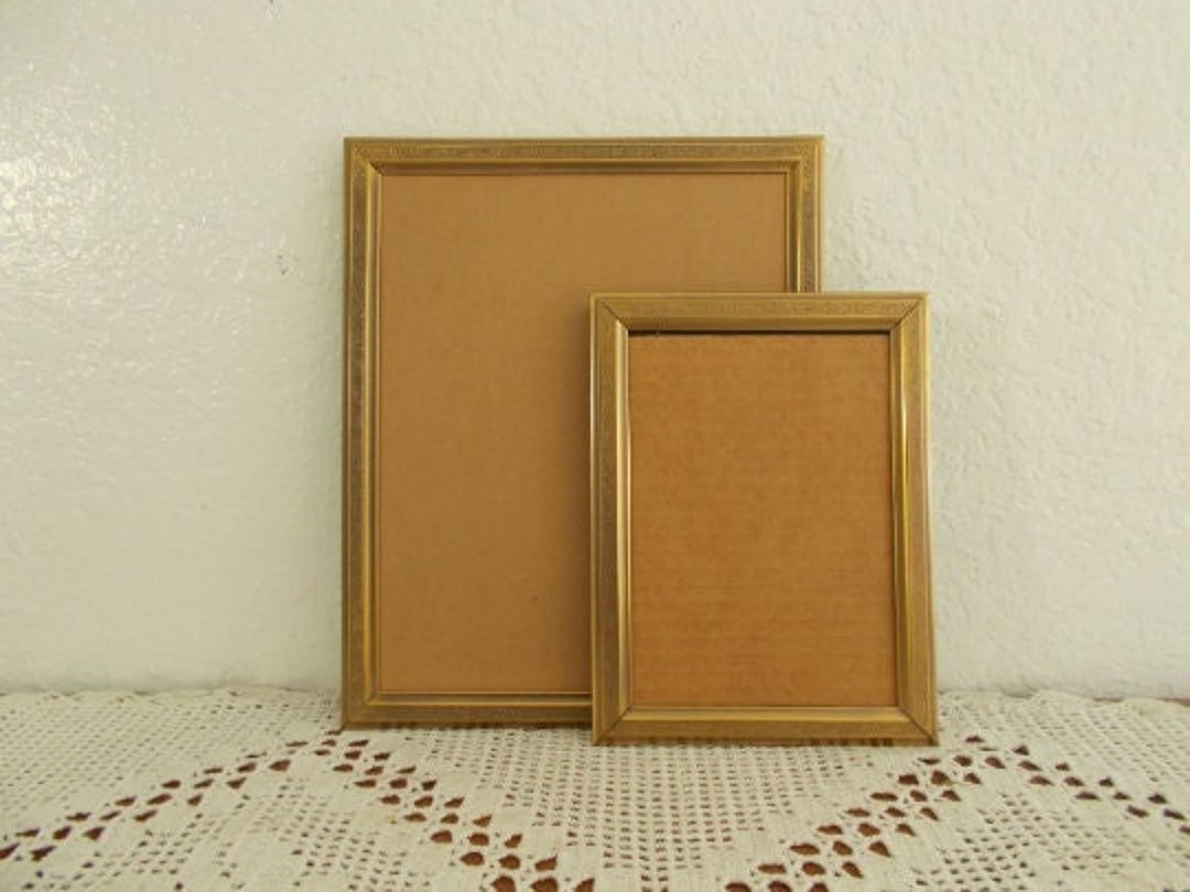 Ornate Vintage Gold Metal Picture Frame Set 5x7 & 3.5x5 Photo ...