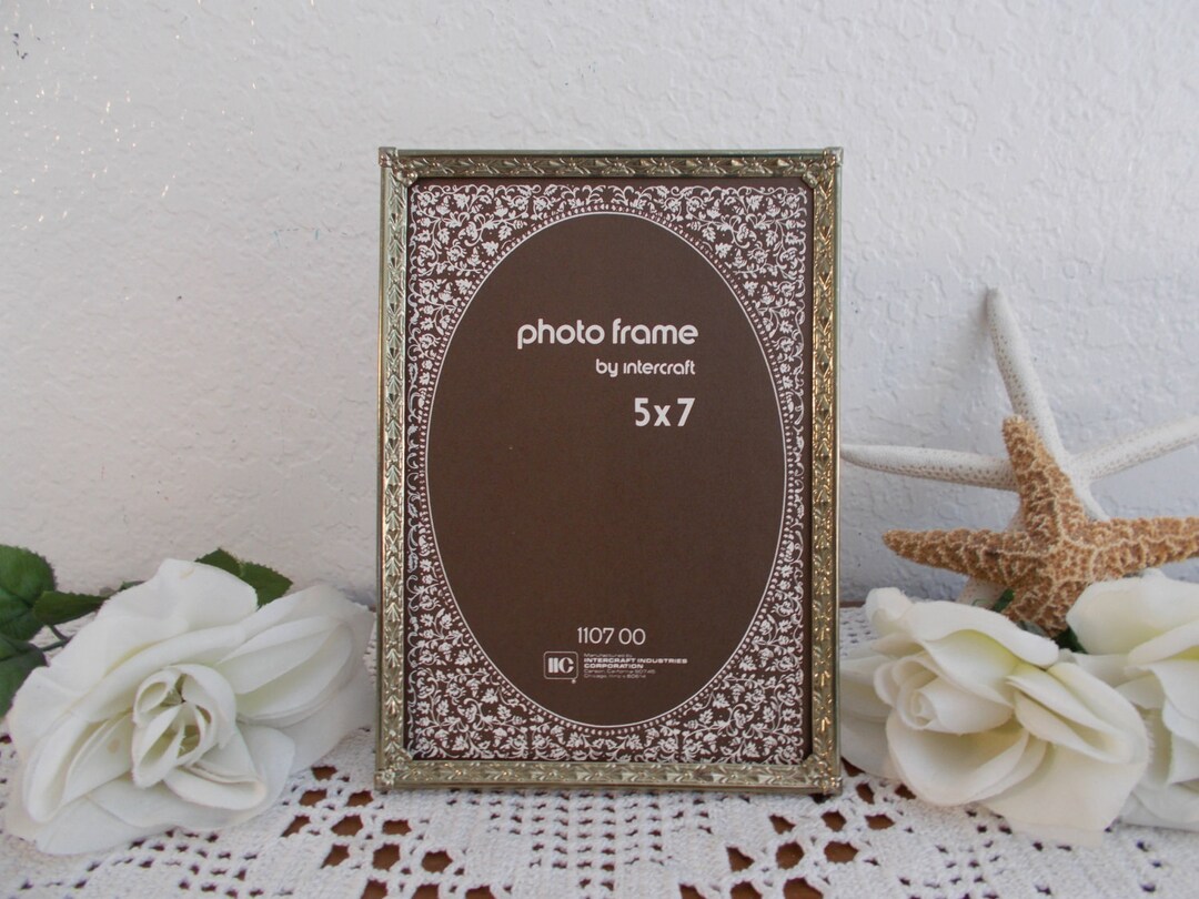 Vintage Ornate Gold Metal Picture Frame 5 X 7 Rustic Shabby Chic ...