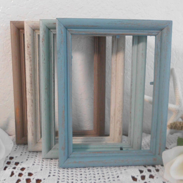 Beach Wedding Frame Rustic Shabby Chic Distressed 5 x 7 Picture Photo Table Number Decoration Cottage Home Decor Birthday Gift For Her Him