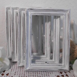 White Wedding Table Number Frame Rustic Shabby Chic Picture Photo Decoration Beach Cottage French Country Farmhouse Home Decor 4 x 6