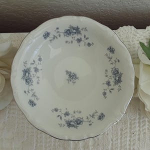 Vintage Blue Garland Fruit Dessert Sauce Bowl Set Johann Haviland Bavaria Germany Romantic Beach Cottage Country Farmhouse Kitchen Decor