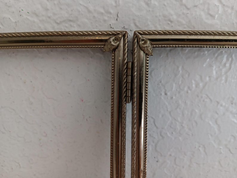 Vintage Ornate Hinged Gold Metal Picture Frame 2 - 8 X 10 Photo ...