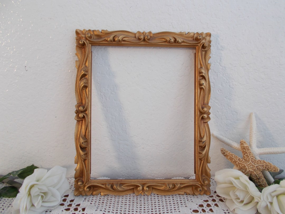 Vintage Gold Ornate Scrolled Picture Frame 8 X 10 Photo Decoration ...