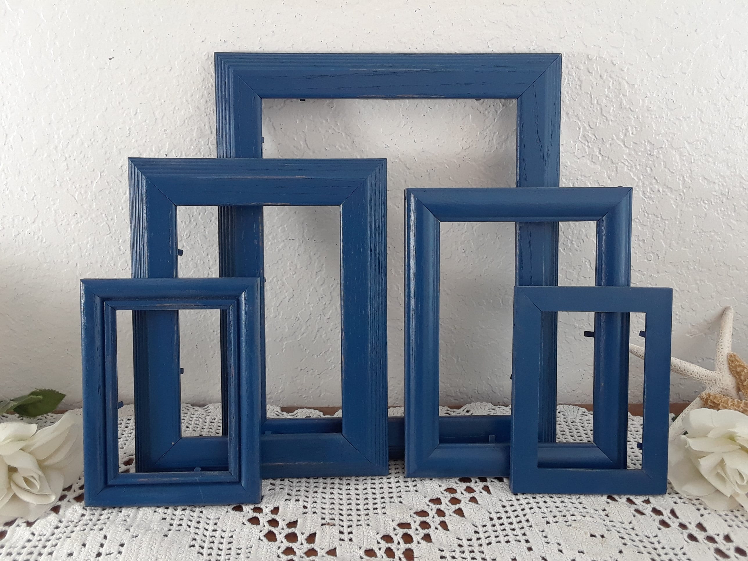 Blue frill frame フォトフレーム ヴィンテージ Blue frill frame フォトフレーム ヴィンテージ