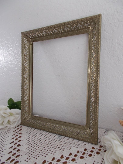 Vintage Ornate Gold Metal Picture Frame 8 X 10 Photo Decoration Floral ...