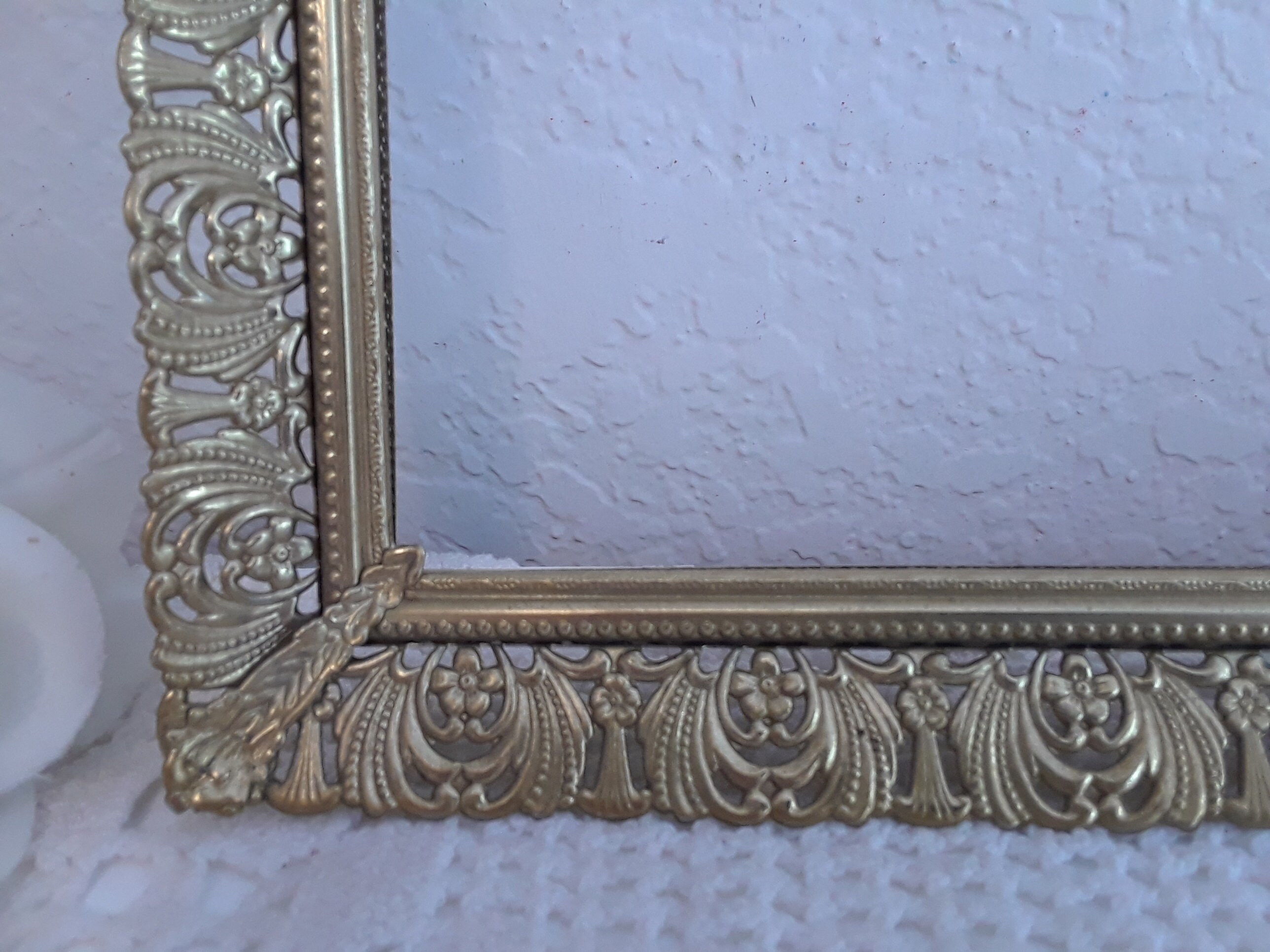 Vintage Ornate Gold Filigree Metal Picture Frame 8 X 10 Photo ...