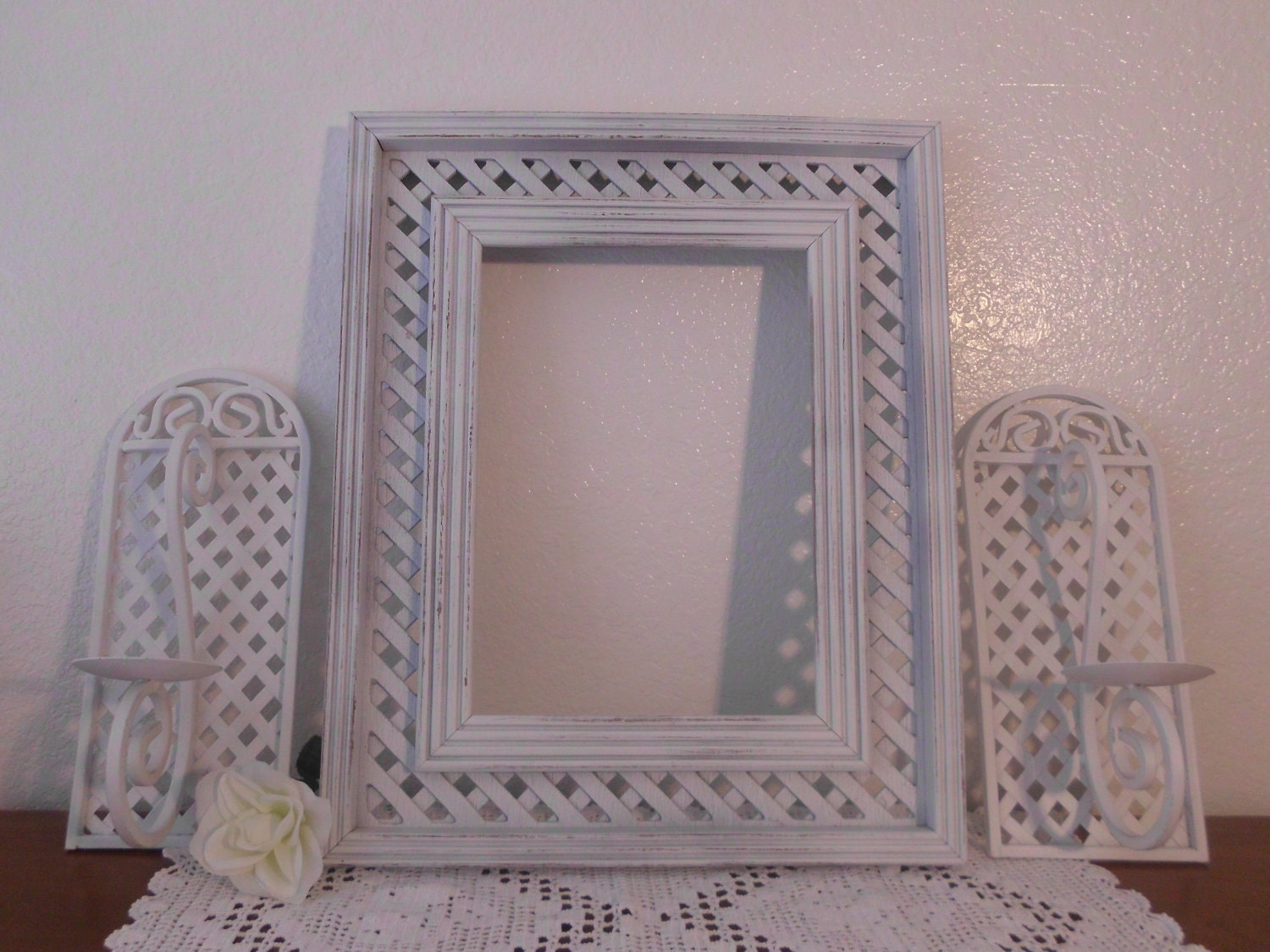 Frame Set Large White Shabby Chic Distressed Beach House Etsy