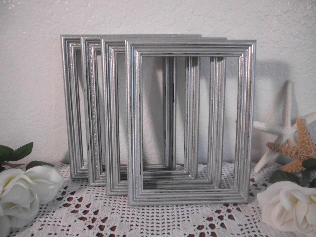 Silver Wedding Table Number Frame Rustic Shabby Chic Picture Etsy