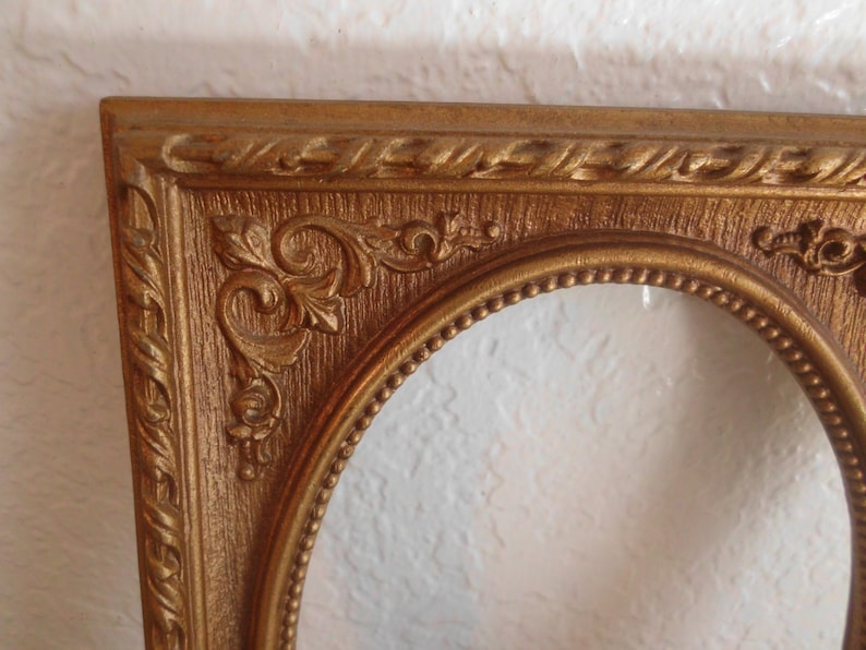 Vintage Ornate 5 x 7 Oval Picture Frame Syroco Photo Decoration Country Farmhouse Western Home Decor Rustic Wedding Decoration Gift Her Him