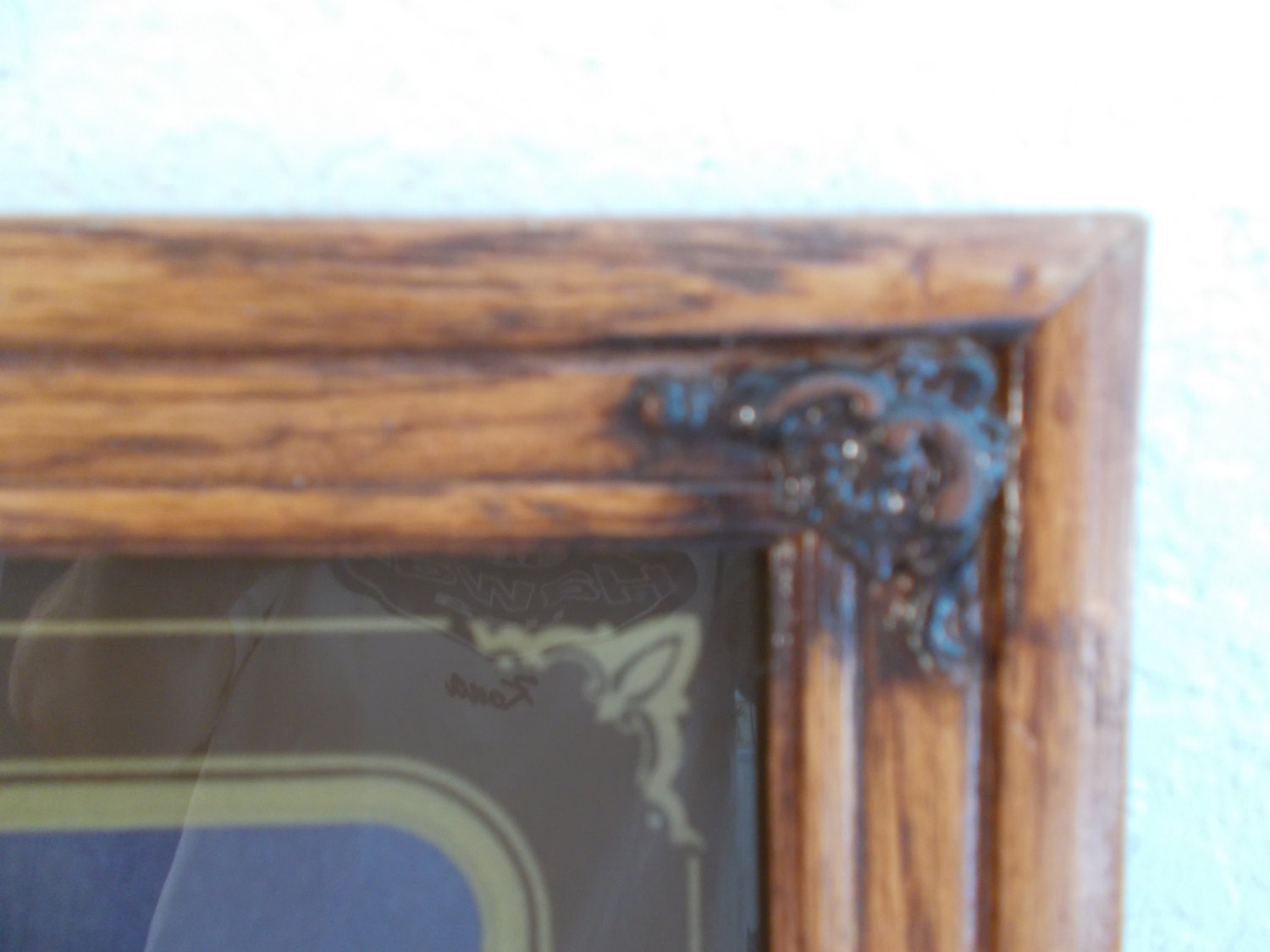 Vintage Carved Wood Picture Frame Ornate Rustic Country Etsy