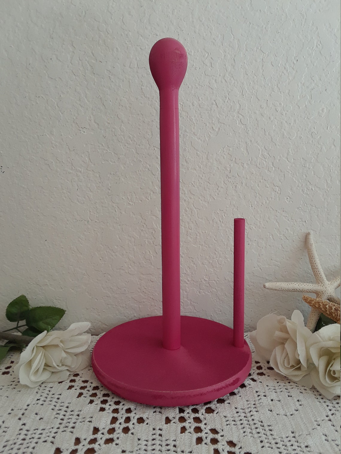 Paper Towel Holder Radiant Orchid Pink Shabby Chic Distressed Etsy