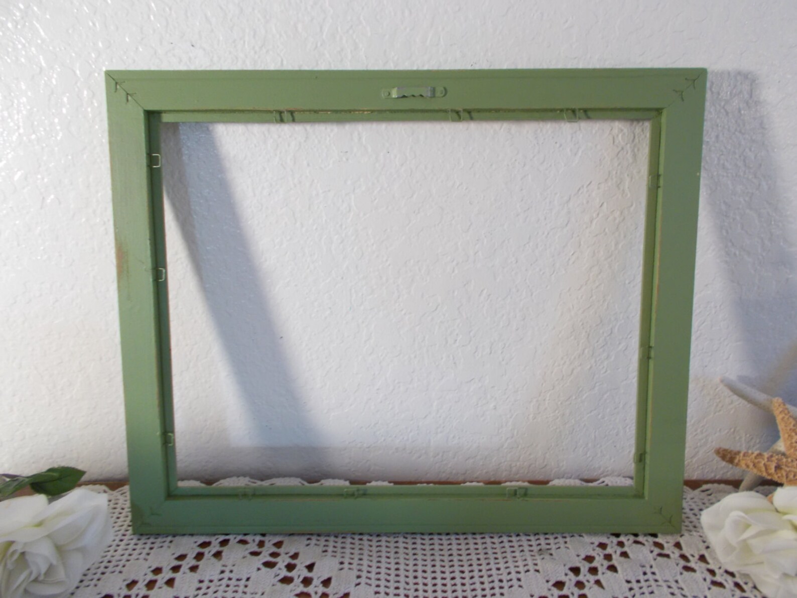 Green Picture Frame Rustic Shabby Chic Distressed up Cycled | Etsy
