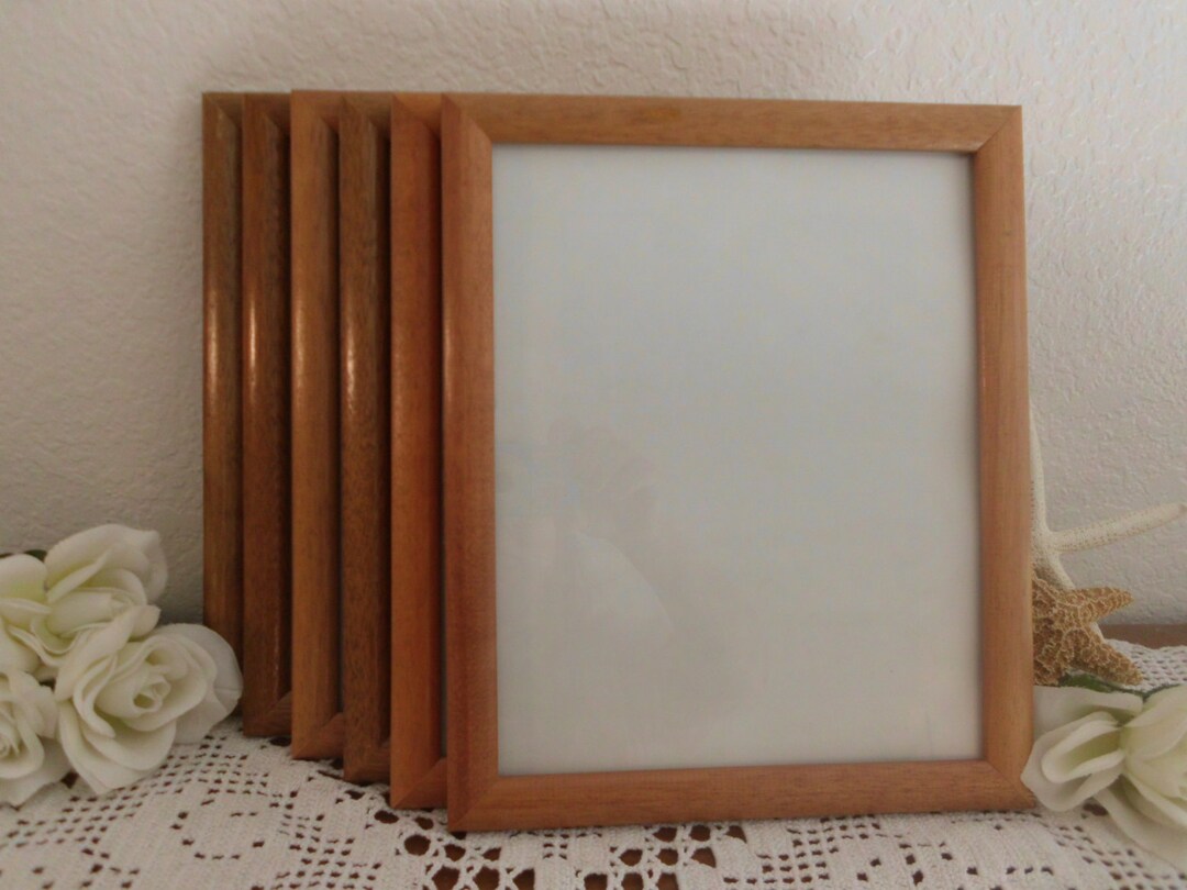 Vintage 8 X 10 Frame Golden Brown Wood Picture Photo Rustic Etsy