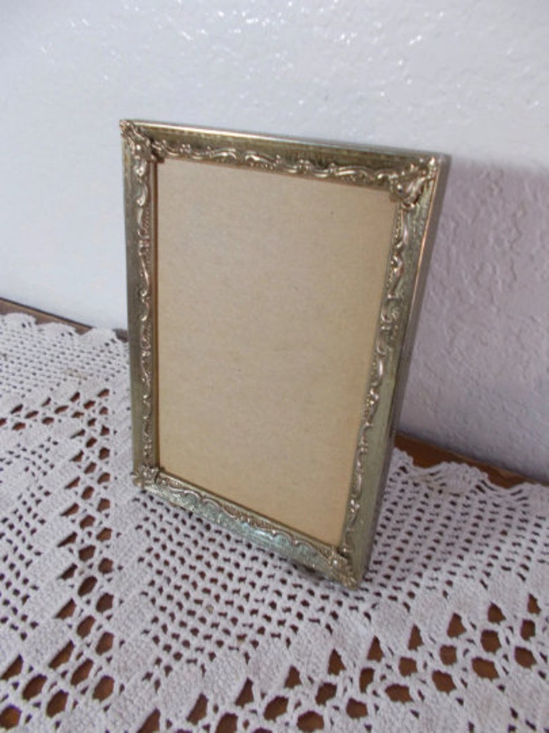 Vintage Ornate Gold Metal Picture Frame 5 X 7 Photo Decoration Mid ...
