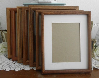 Vintage Solid Wood Frame Assorted 8 x 10 Rustic Wedding Decor Pick Your Own Photo Picture Decoration Brown Wooden Eco Friendly Man Cave