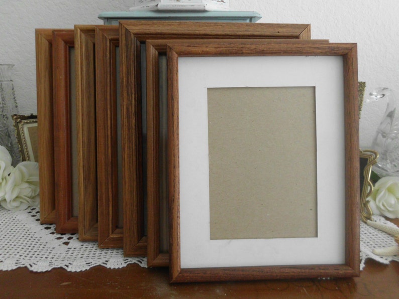 Vintage Solid Wood Frame Assorted 8 x 10 Rustic Wedding Decor Pick Your Own Photo Picture Decoration Brown Wooden Eco Friendly Man Cave 