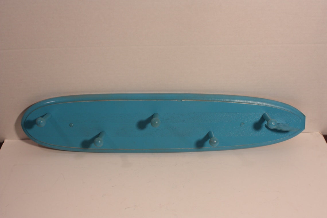 Surfboard Peg Rack Wood Coat Hat Home Decor Rustic Beach House Etsy