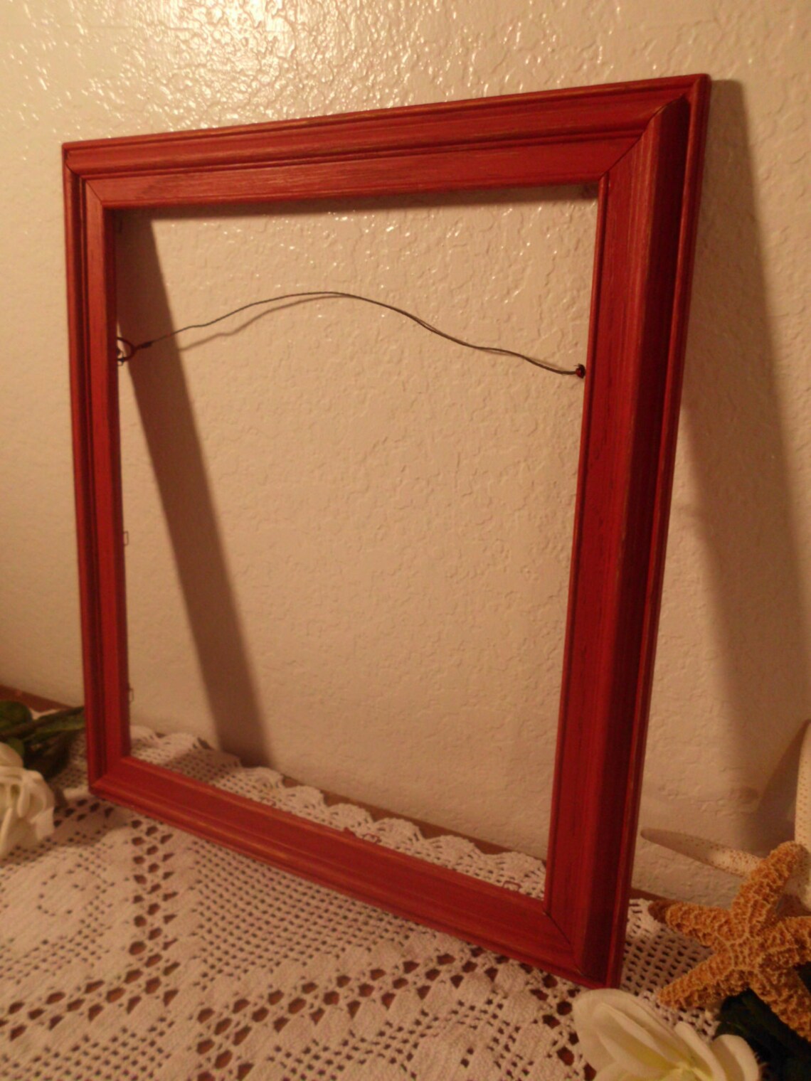 Rustic Red Frame Shabby Chic Wedding Distressed 12 X 14 Picture Photo ...