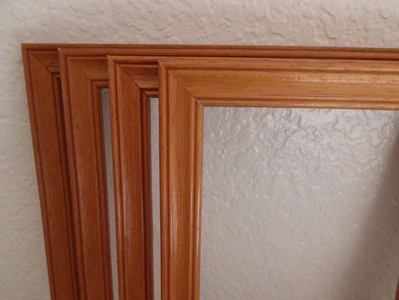 Vintage 8 x 10 Frame Golden Brown Wood Picture Photo Rustic Etsy