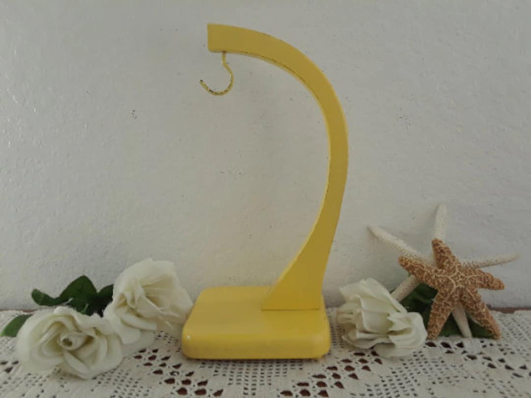 Yellow Banana Stand Upcycled Vintage Wood Beach Cottage Coastal Seaside