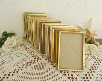 Vintage Gold Metal Picture Frame 4 x 5 Photo Decoration Mid Century Hollywood Regency Home Decor Rustic Shabby Chic Country Wedding