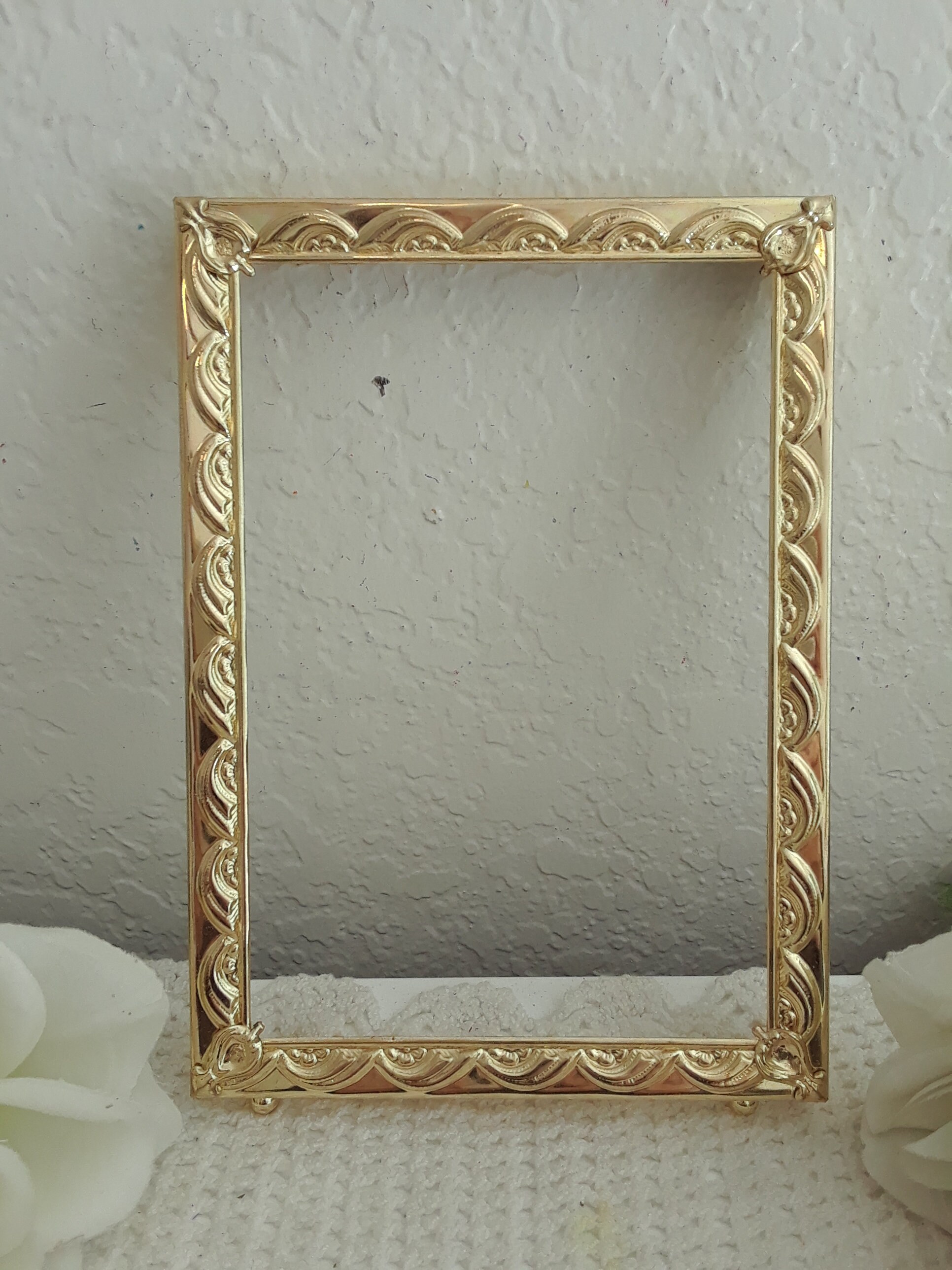 Vintage Ornate Gold Metal Picture Frame 5 X 7 Photo Decoration Mid ...
