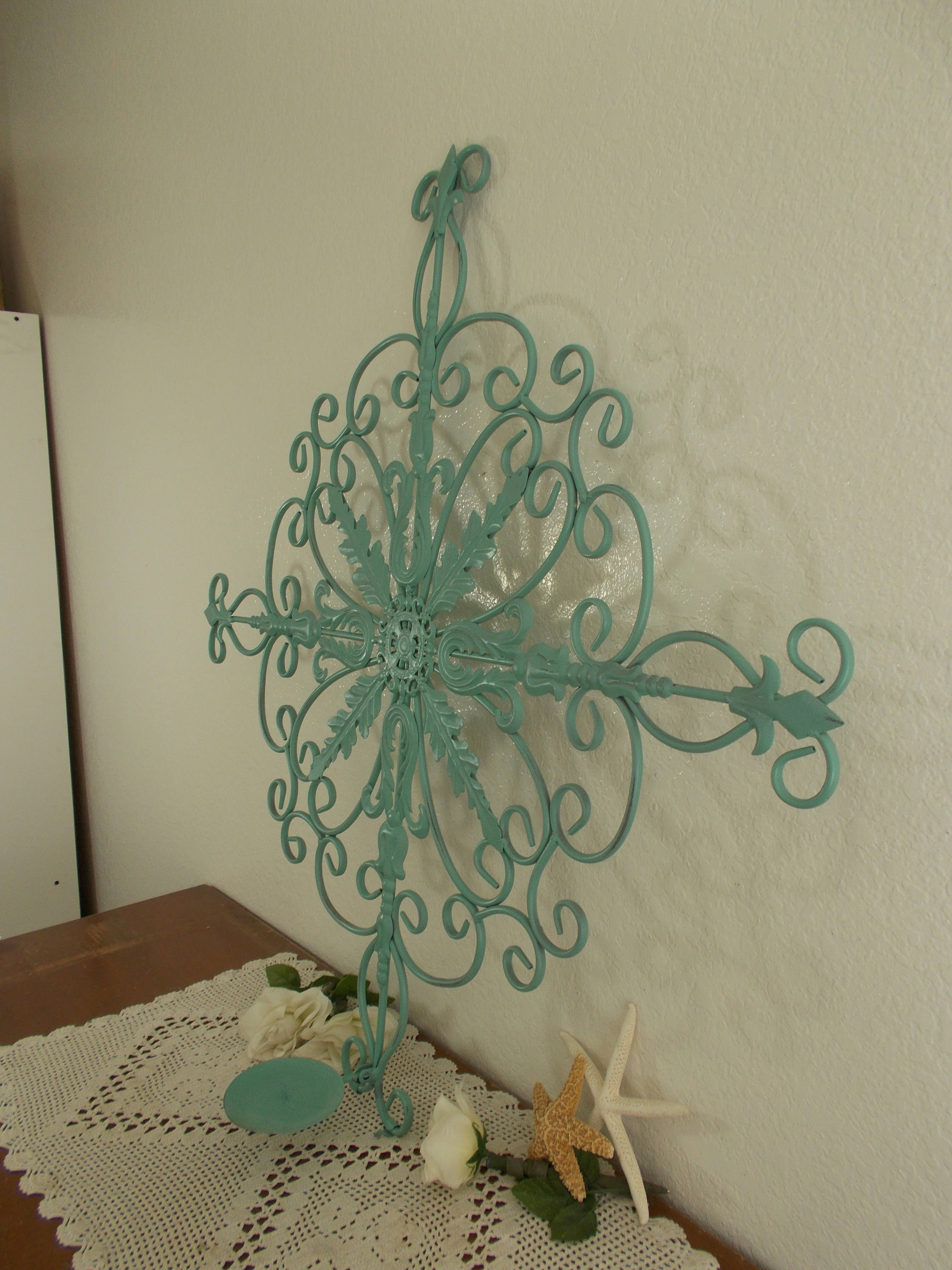 Large Scroll Metal Wall Hanging Decoration Ornate Pillar Etsy