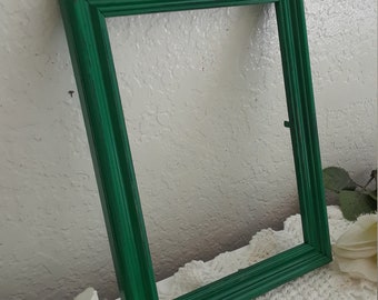 Green Picture Frame Rustic Shabby Chic Distressed Wood 5x7