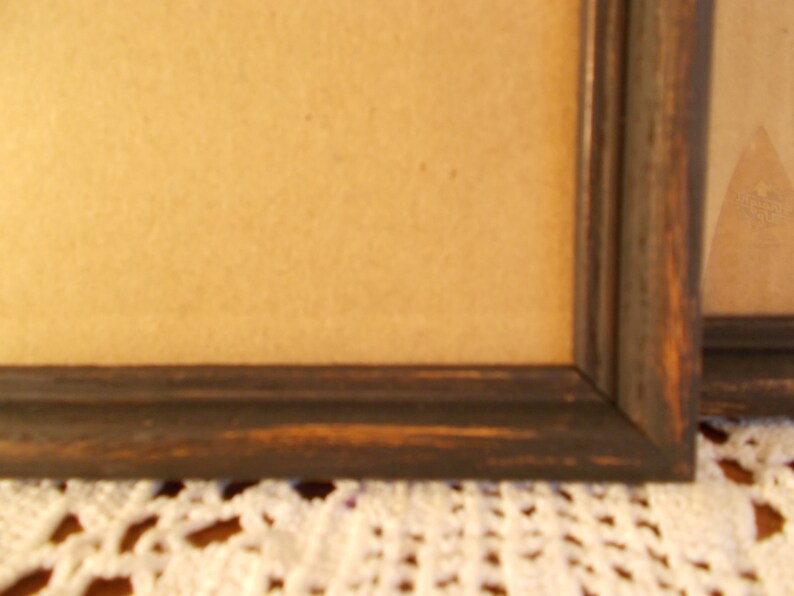 Rustic Black Wood Picture Frame Set Upcycled Vintage Wall Etsy