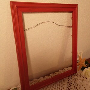 Rustic Red Frame Shabby Chic Wedding Distressed 12 X 14 Picture Photo ...