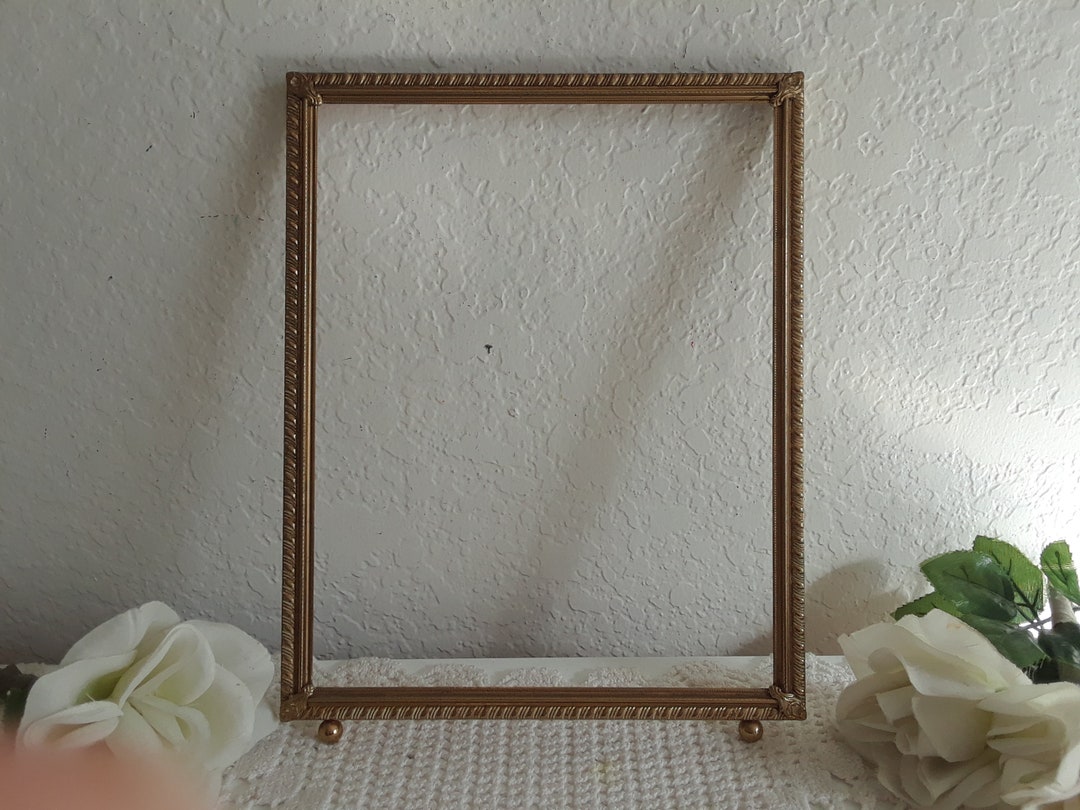 Vintage Ornate Gold Metal Picture Frame 8 X 10 Photo Decoration Mid ...