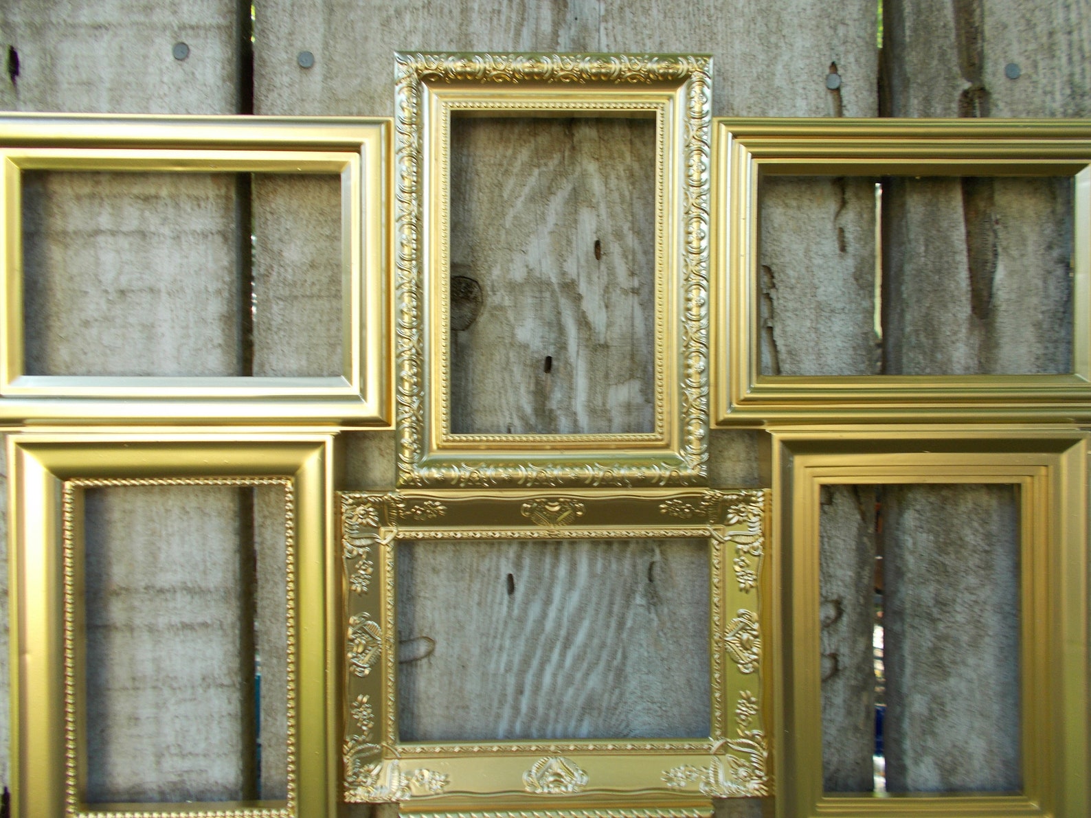 Gold Wedding Seating Chart Collage Frame Spring Summer Fall Etsy