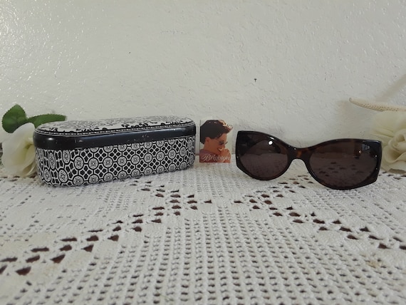 Vintage Brighton Sunglasses with Black & White Ca… - image 1