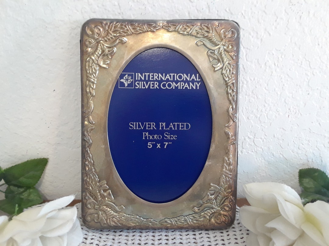 Vintage Silver Plate Picture Frame 5 X 7 Photo Decoration Mid Century ...