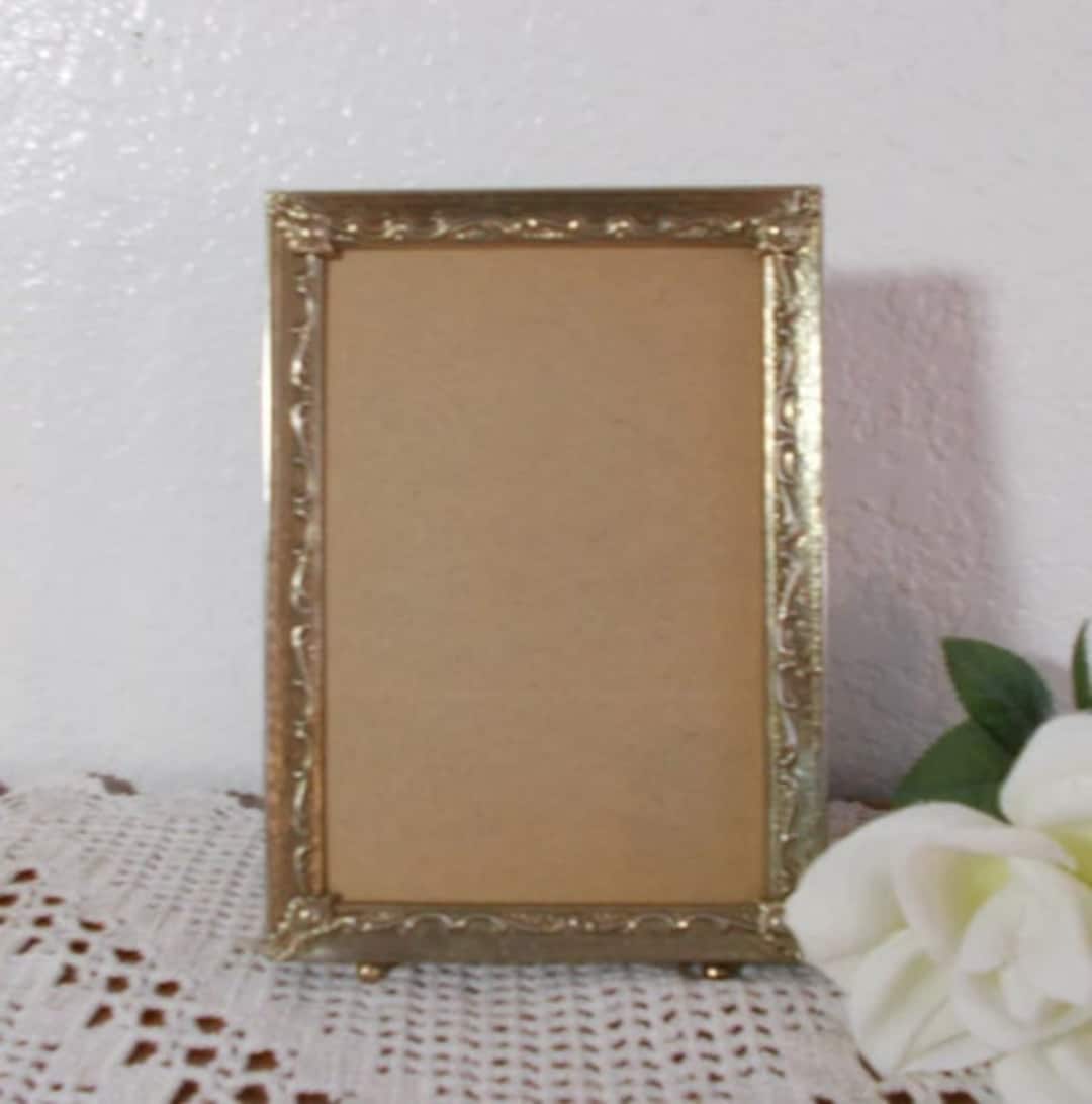 Vintage Ornate Gold Metal Picture Frame 5 X 7 Photo Decoration Mid ...