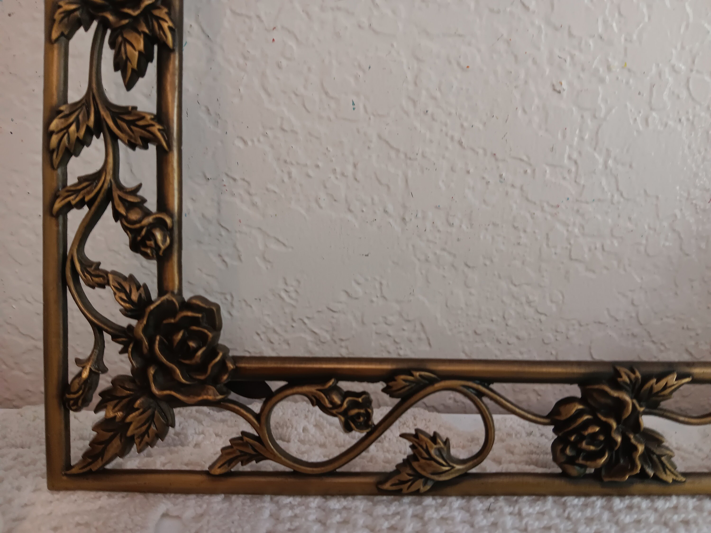 Ornate Vintage Gold Metal Rose Picture Frame 8 X 10 Photo Decoration ...