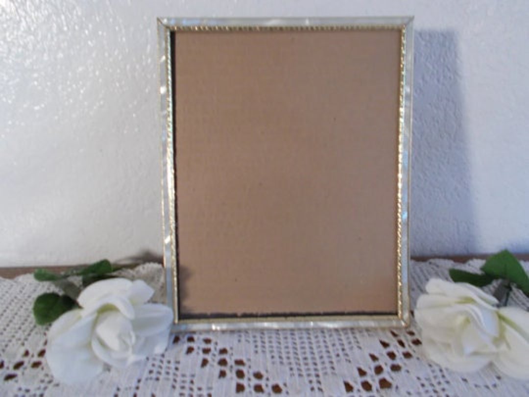 Vintage Ornate Gold & White Metal Picture Frame 8 X 10 Photo Decoration ...