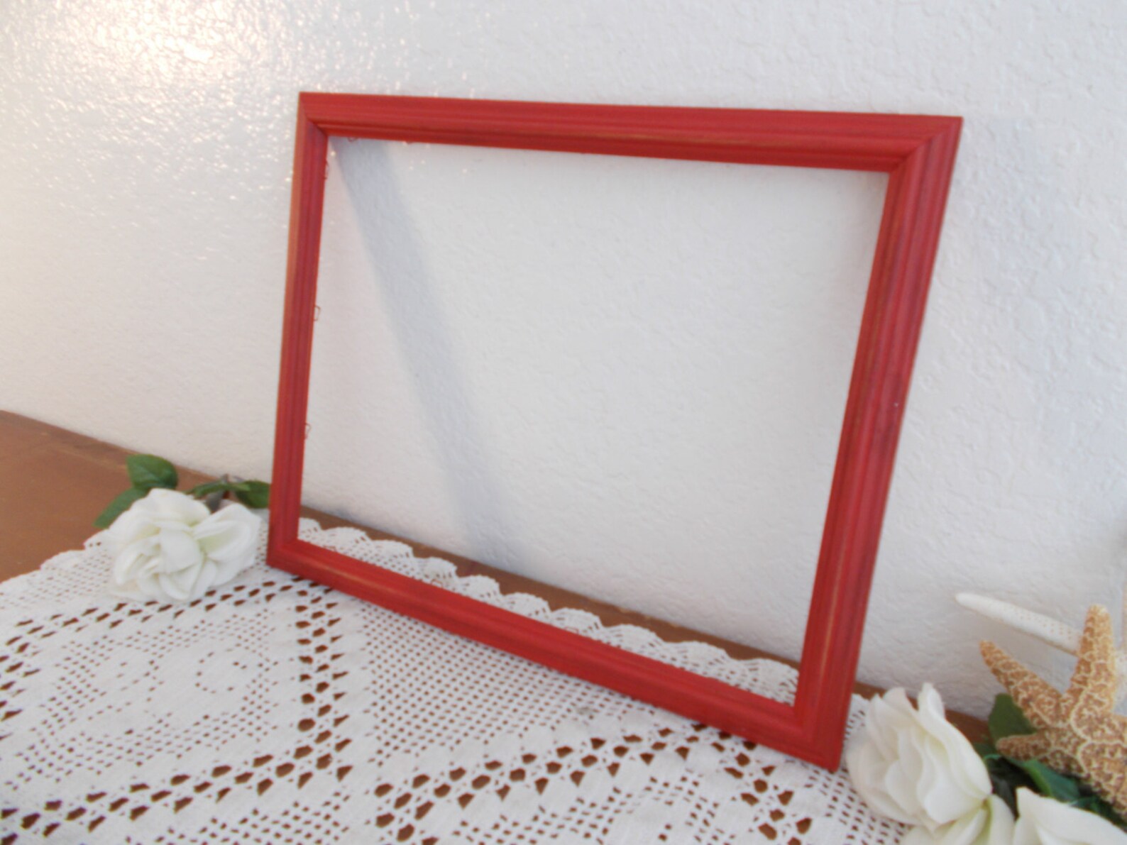 Rustic Red Frame 11 X 14 Shabby Chic Distressed Wood Picture Photo ...