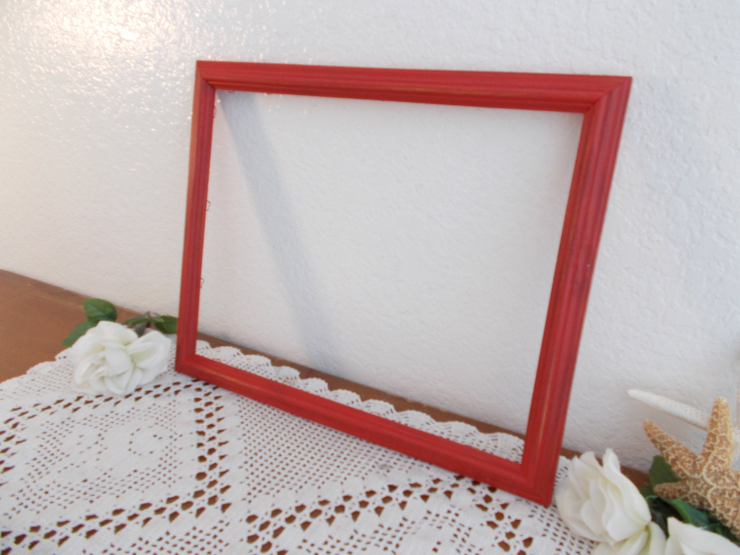 Rustic Red Frame 11 X 14 Shabby Chic Distressed Wood Picture Photo ...