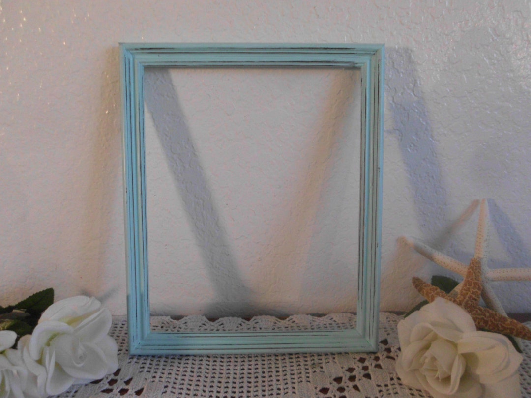 Mint Light Blue Green Picture Frame 8 X 10 Rustic Shabby Chic
