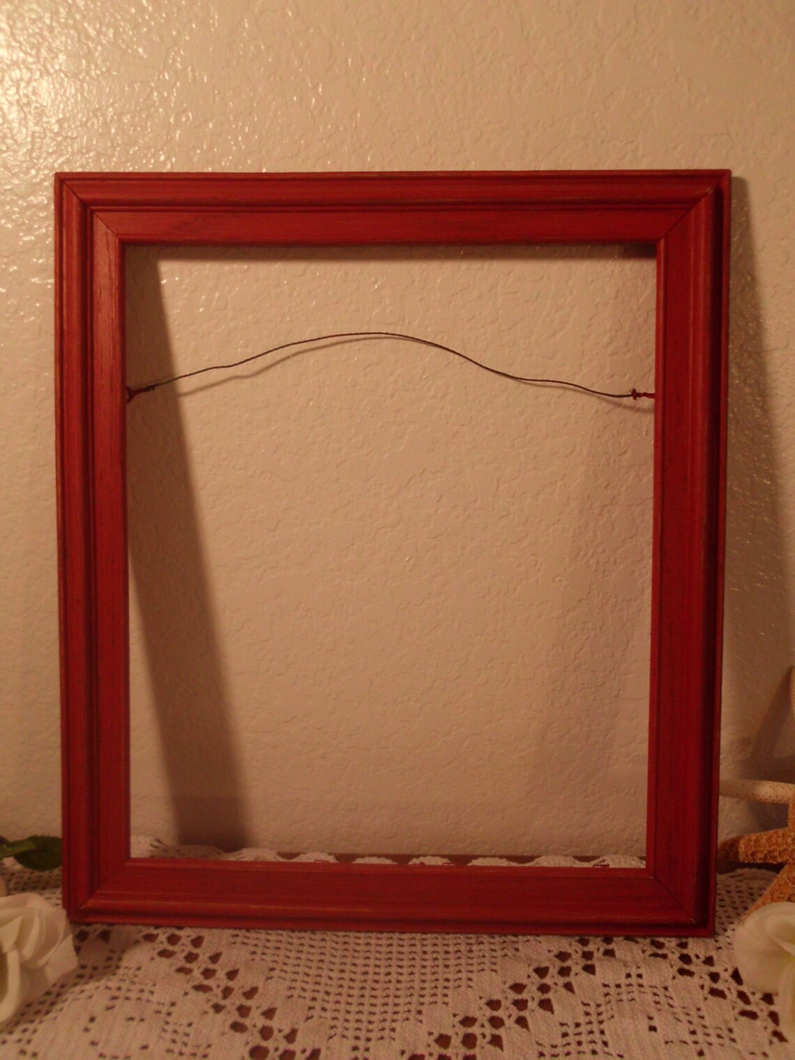 Rustic Red Frame Shabby Chic Wedding Distressed 12 X 14 Picture Photo ...