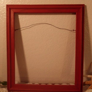 Rustic Red Frame Shabby Chic Wedding Distressed 12 X 14 Picture Photo ...