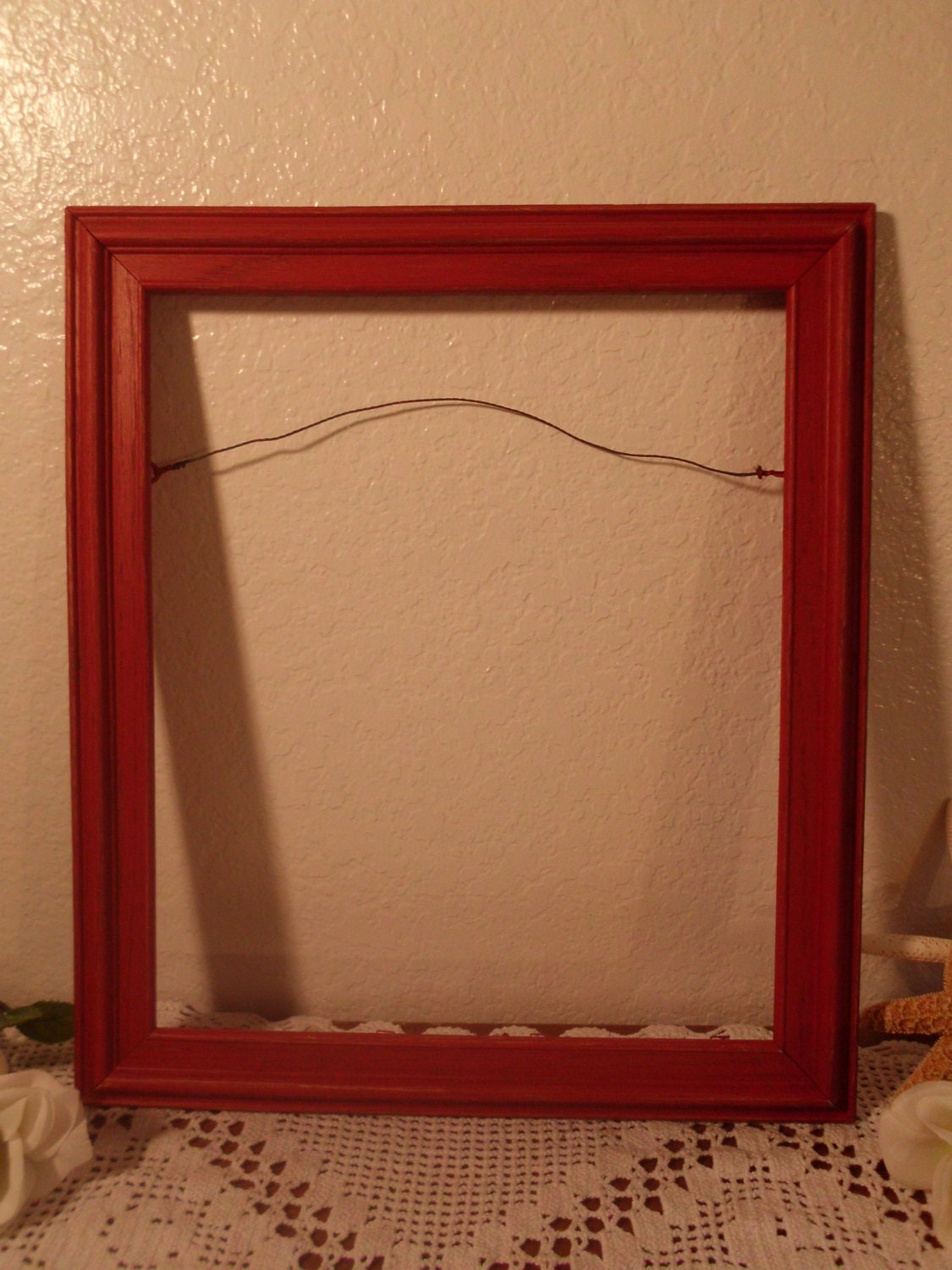 Rustic Red Frame Shabby Chic Wedding Distressed 12 X 14 Picture Photo ...