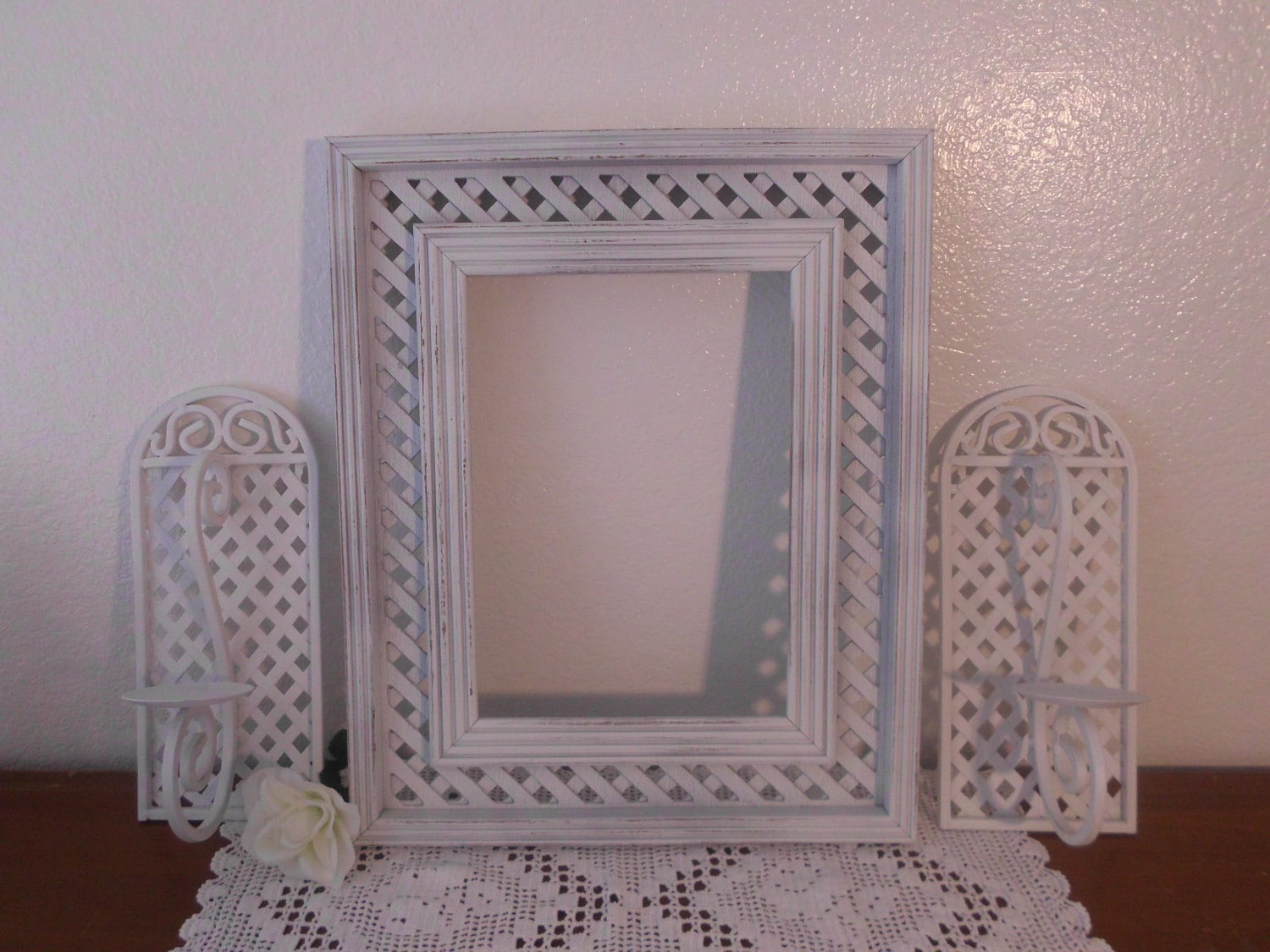 Frame Set Large White Shabby Chic Distressed Beach House Etsy